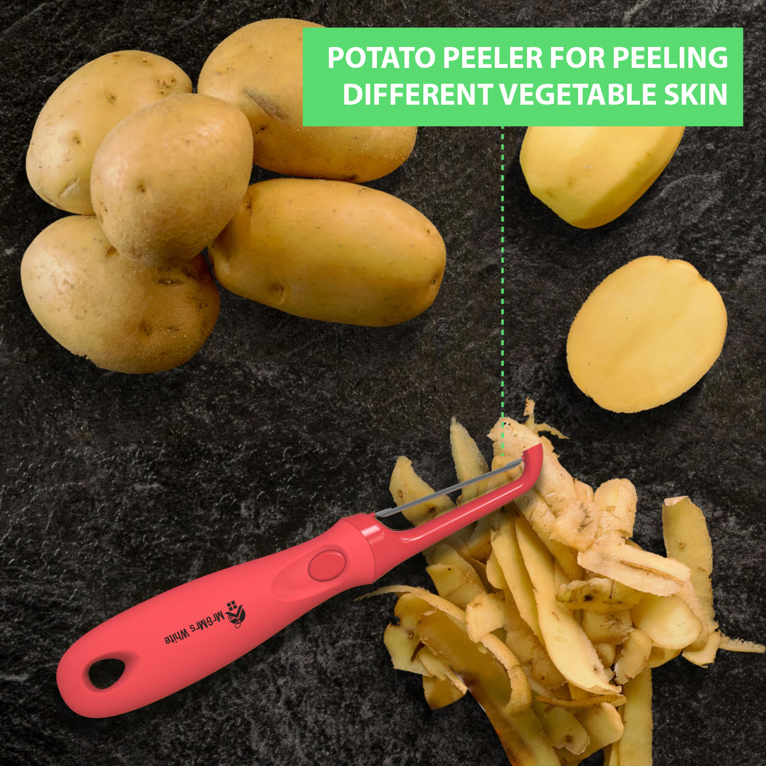 3-in-1 Vegetable Peeler & Fruit Peeler, Strip Cutter Vegetable Cutter Fruit  & Vegetable Stainless Steel Peeler Set with Peeler, Julienne Cutter and